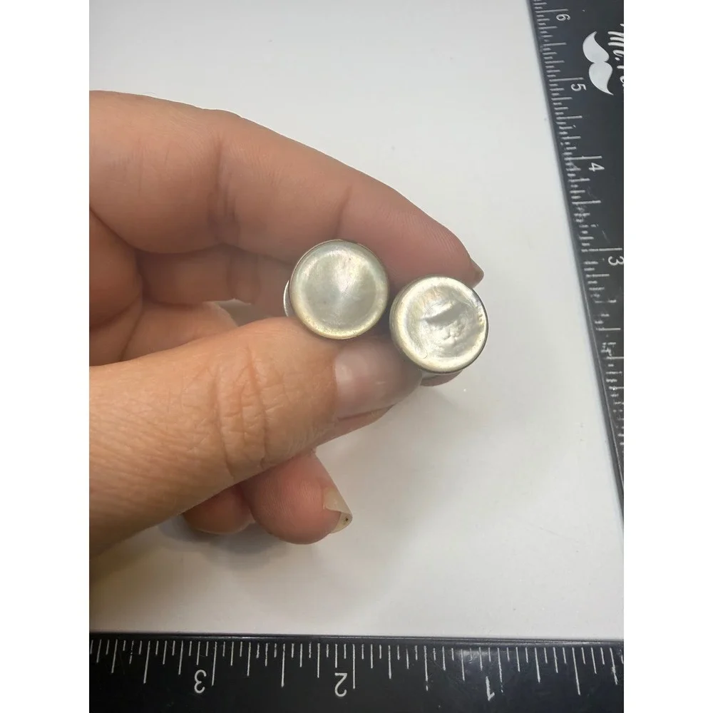 Antique‎ The Pioneer Registered Mother of Pearl Tuxedo Studs Collar Buttons Set